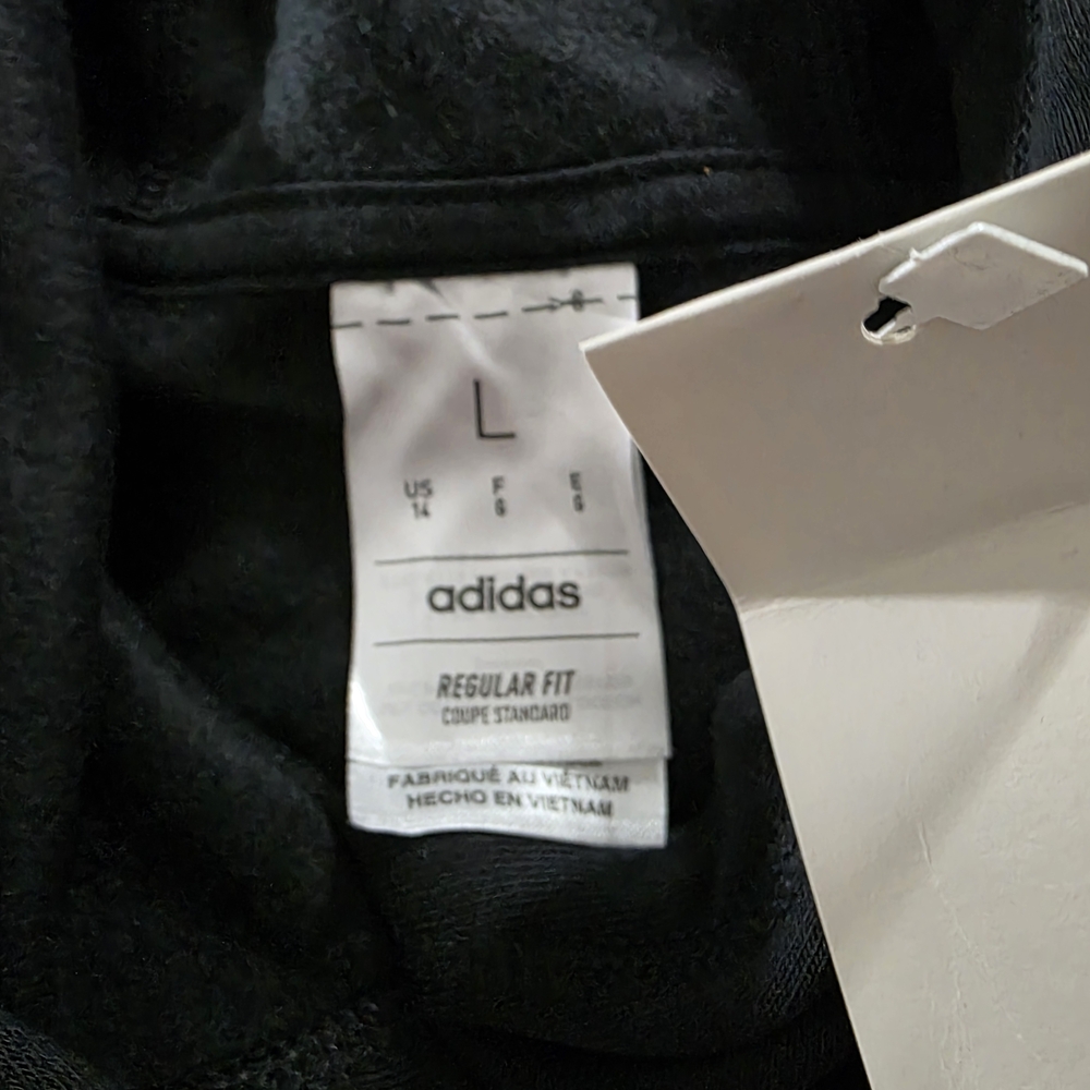 Adidas Black Hoodie with Pink Logo - Picture 6 of 8